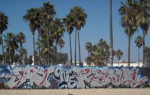 Graffiti mural at the Venice walls